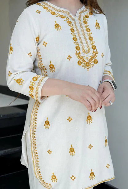 Gathering Flattering Pure cotton hand embroidery