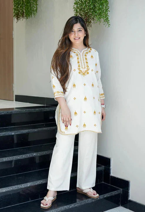 Gathering Flattering Pure cotton hand embroidery